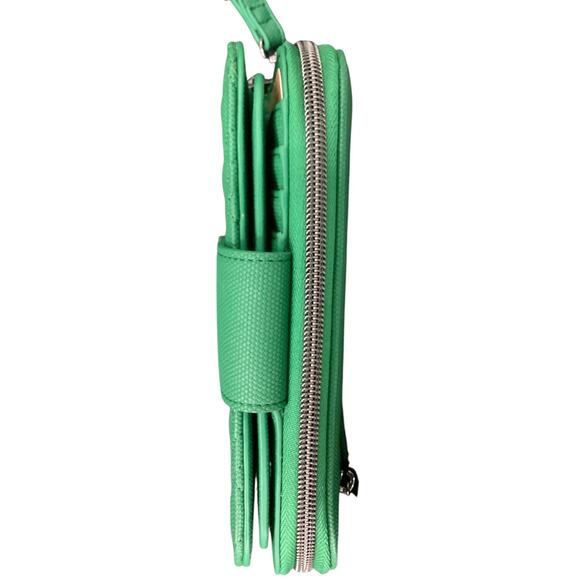 NWOT Wallet/ Wristlet Women’s One Size Dark Metallic Gray Hardware True Green - Picture 4 of 8